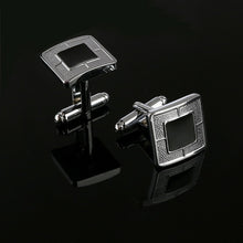 Load image into Gallery viewer, Black Rectangle Cufflinks